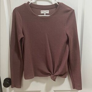 Madewell Women's Long Sleeve Top - Mauve